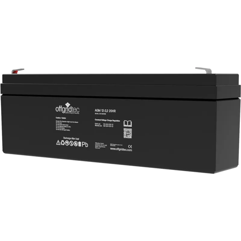 Offgridtec® AGM 2,2Ah 20HR 12V - Solar Batterie Akku Extrem zyklenfest – Bild 2
