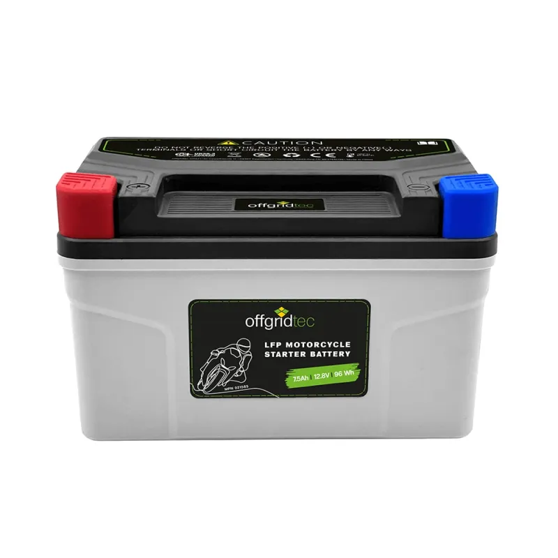 Motorradbatterie LiFePO4 12,8V 7,5Ah Starterbatterie YT12A-BS, YT14A-BS, UTX12-BS(MF), YTZ12S, YTX12-BS, YTZ14S, YB12B-B2