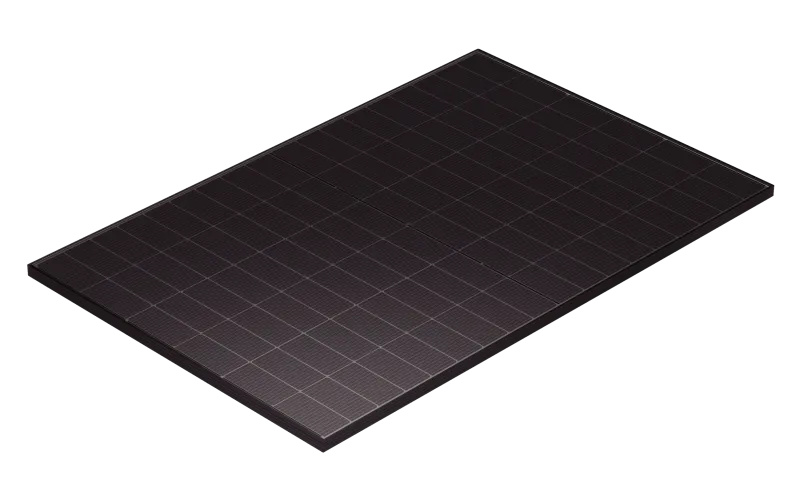 Technische Zeichnung des bifazialen Sunpro Solarmoduls SPDG460-N96R12 mit Maßen und Anschlüssen