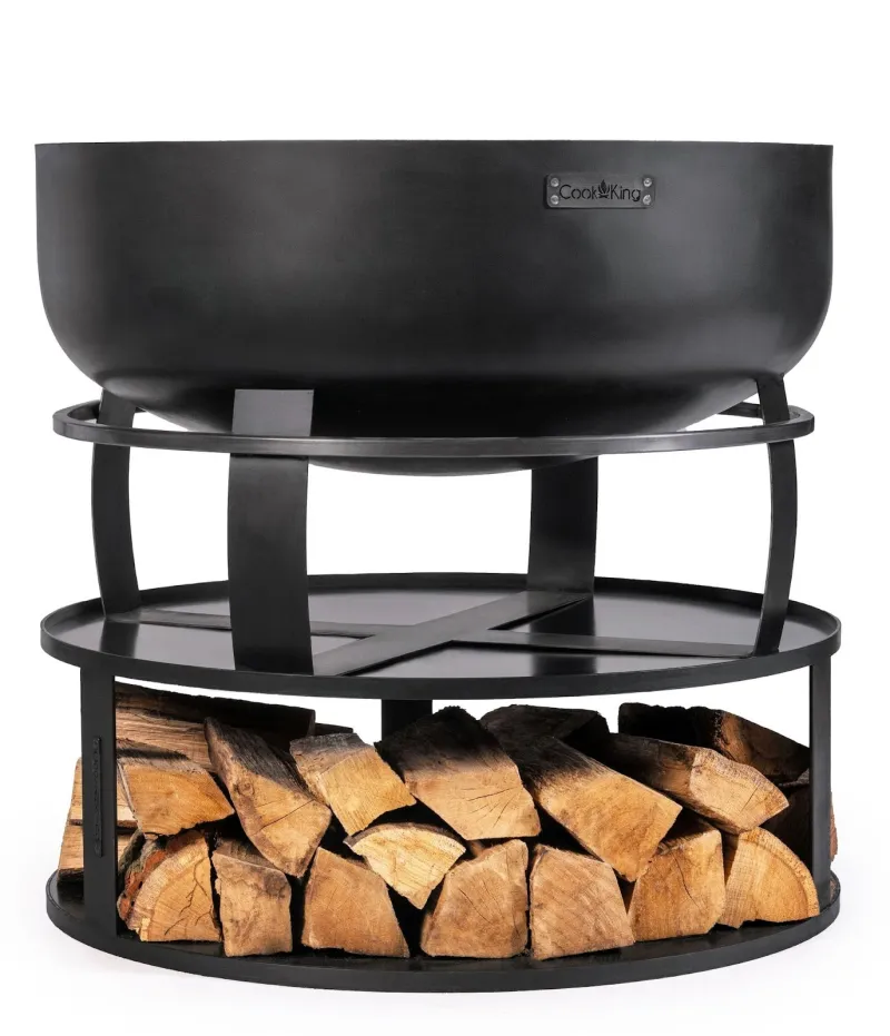 Cookking Runde Feuerschalenbasis mit Holzfach 82 cm – Bild 2