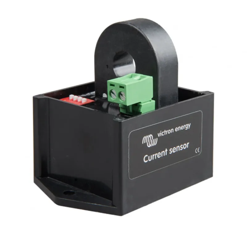 Installationsbeispiel des Victron Energy AC-Stromsensors in einem Schaltschrank.