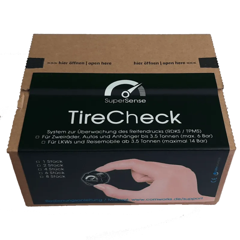 SuperSense TireCheck (TPMS) 2 Stück 14 bar Reifendruck
