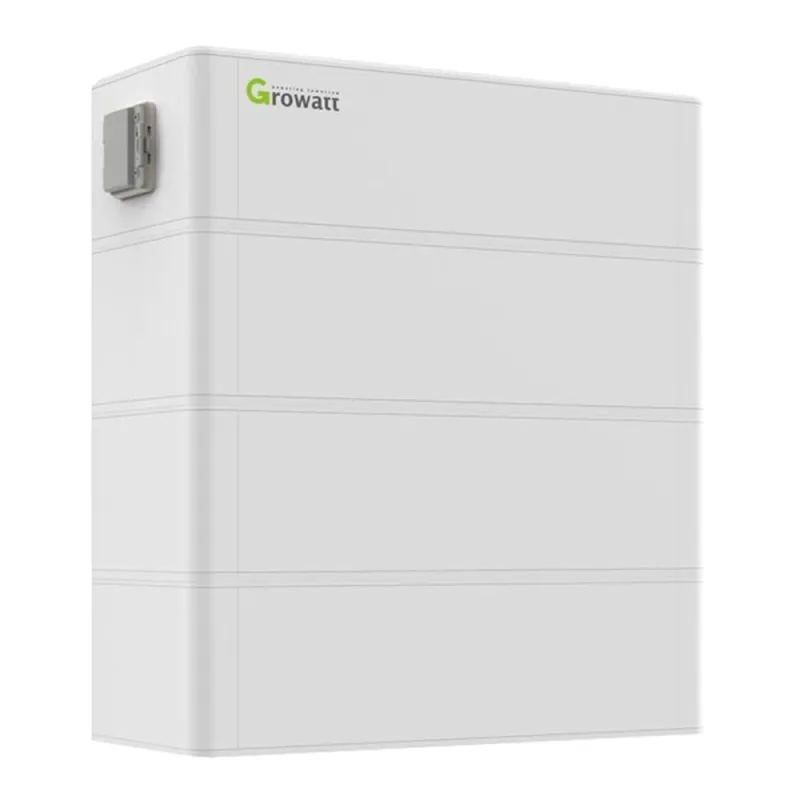 Frontansicht des Growatt Batteriespeichers ARK HV mit Anschlüssen und Statusanzeige.