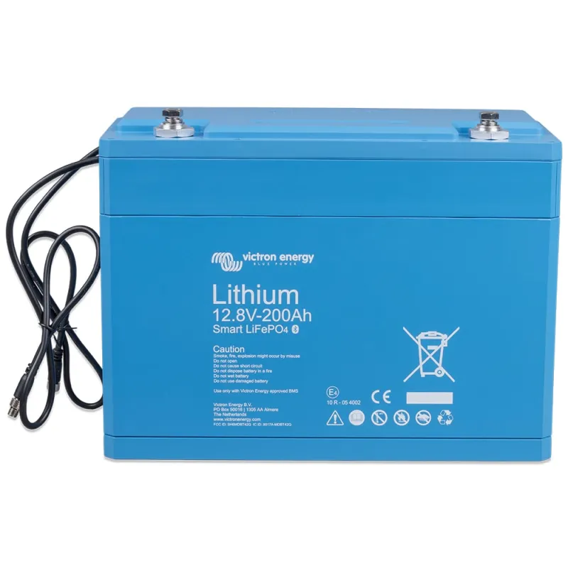Anschlussmöglichkeiten des Victron Energy Batteriespeichers LiFePO4 12,8V 200Ah