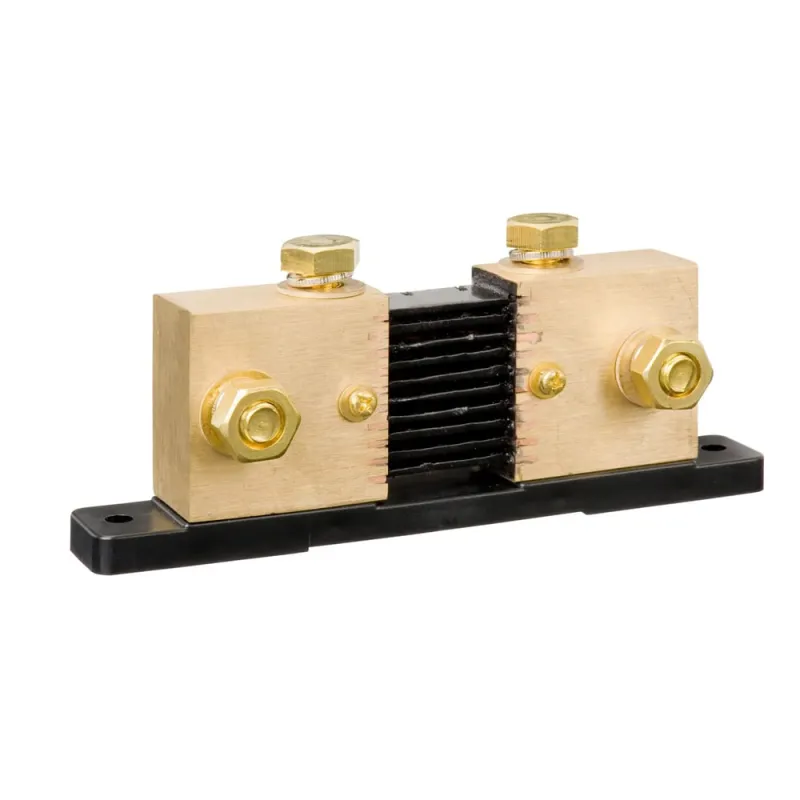 Ansicht des Victron Energy Shunts zur Strommessung in Photovoltaik-Anlagen und Speichersystemen.