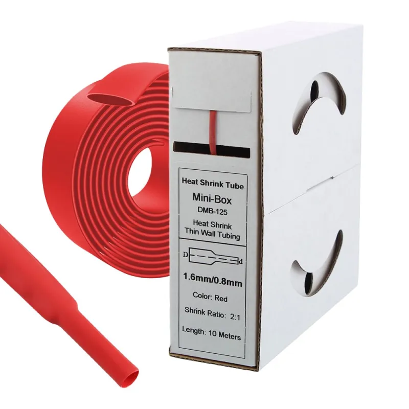 10 m Schrumpfschlauch 1,6 mm auf 0,8 mm Rot 2:1 – Offgridtec Kabelisolierung