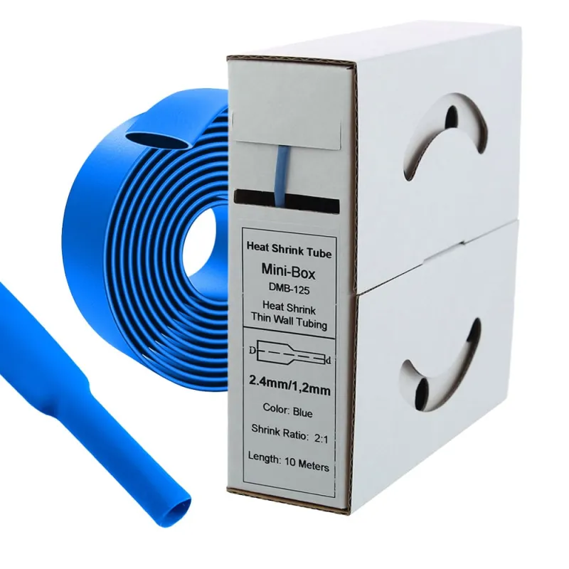 10 m Schrumpfschlauch 2,4 mm auf 1,2 mm Blau 2:1 – Offgridtec Kabelisolierung