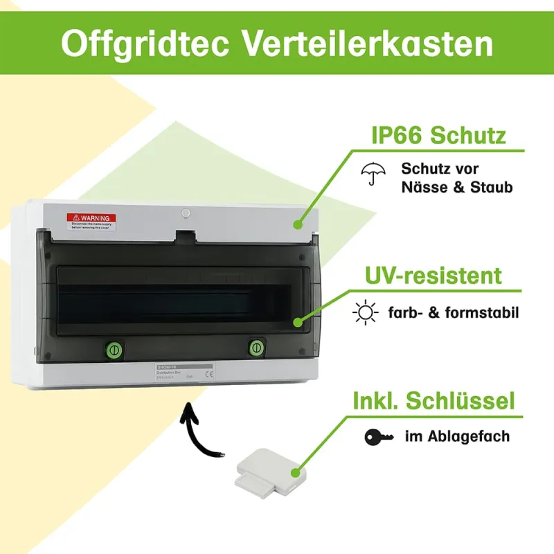 Verteilerkasten mit 18 TE und DIN-Schiene IP66 UV-beständig wasser- und staubgeschützt – Bild 2