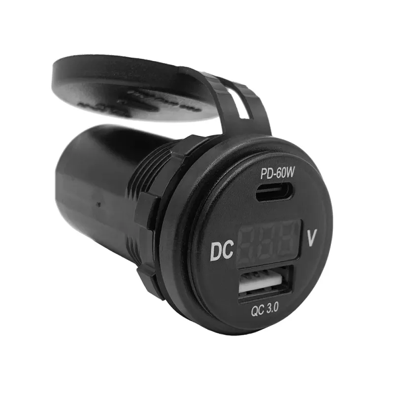USB Doppelsteckdose USB-A 3,6V - USB-C 5V / 6-30V/DC – Bild 2