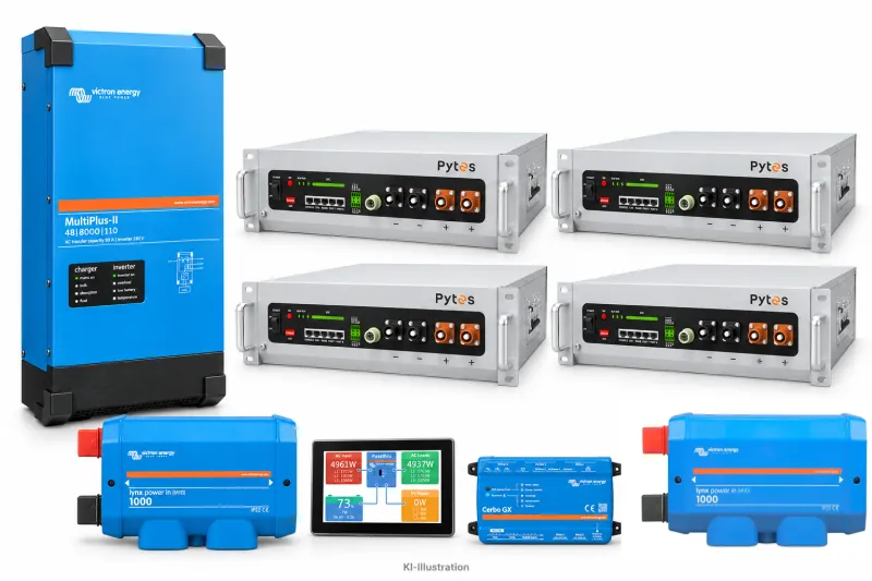 Set 1 × MultiPlus-II 48/8000/110-100 230 V · PYTES V5a · 20,48 kWh (4 Module) – Bild 2