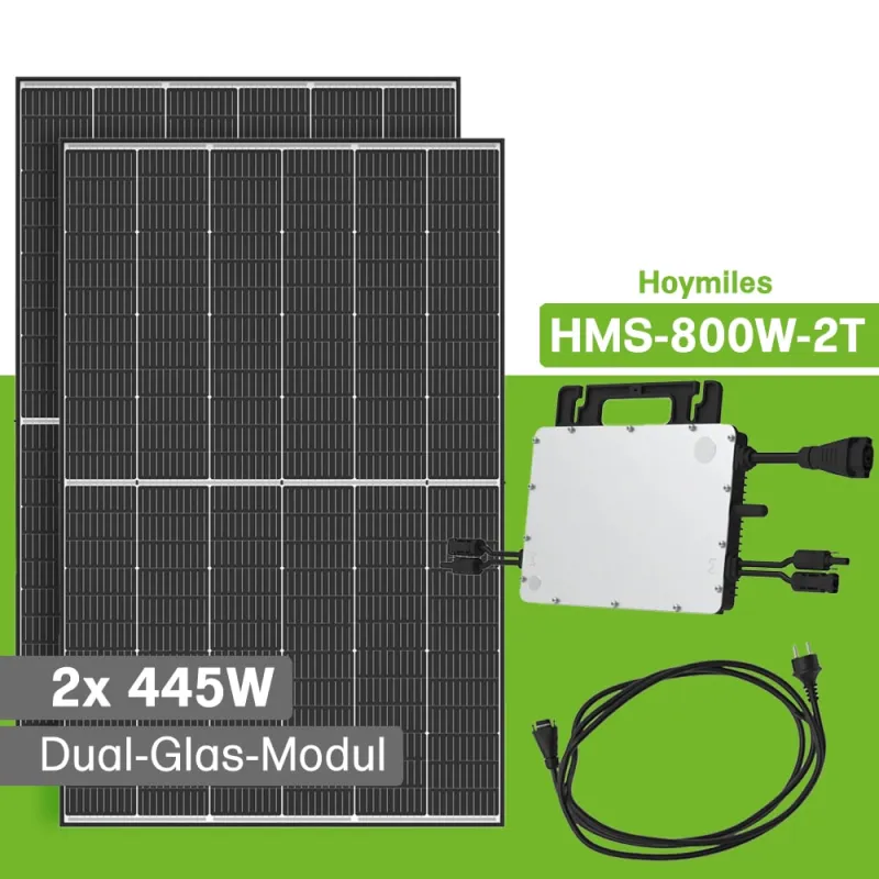 Solarmodul 017705 mit 470 W Leistung für Balkonkraftwerk, Vorderansicht