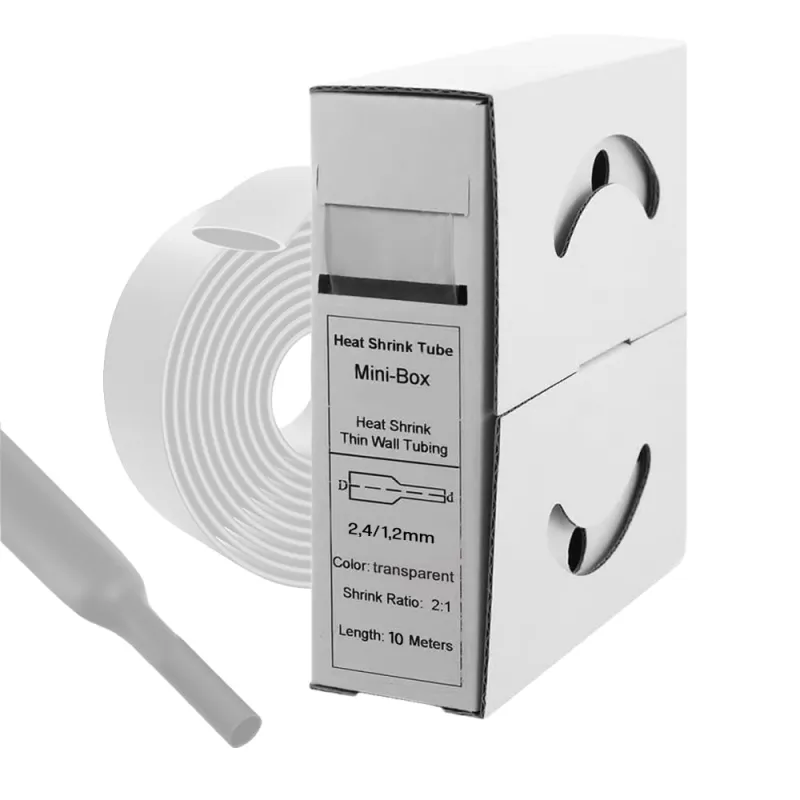 10m Schrumpfschlauch 2,4mm>1,2mm transparent