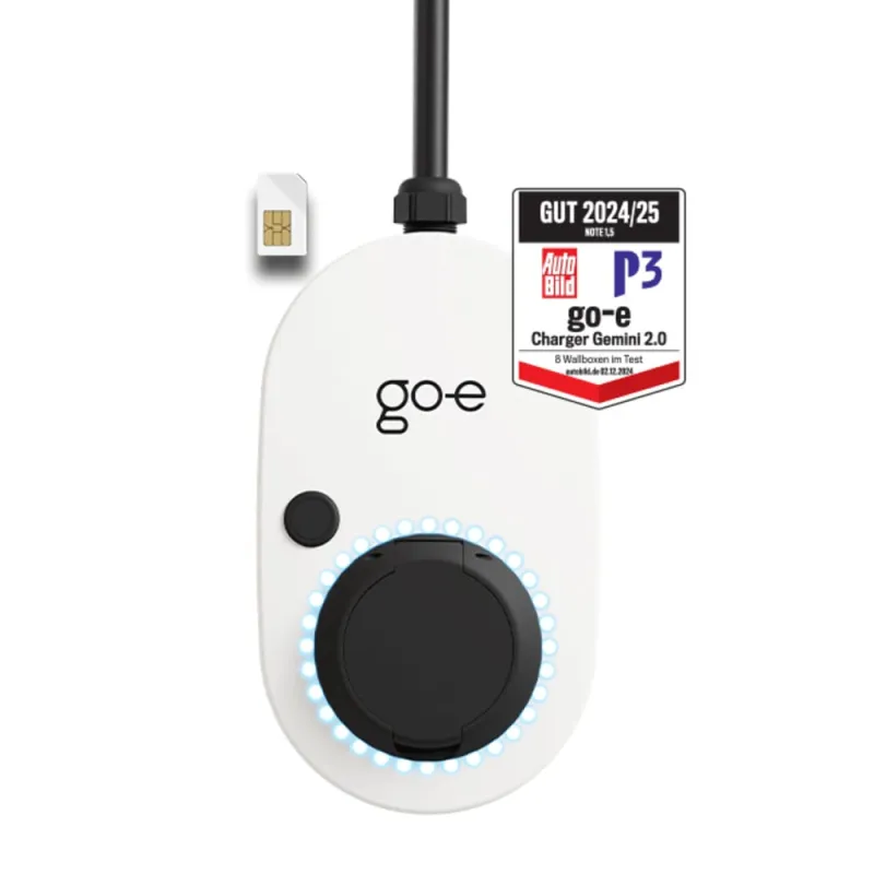 go-e Gemini Wallbox mit Schutzart IP65 für Innen- und Außenbereich