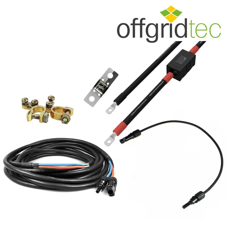 Technische Details des Solarmoduls MobileBlack mit 12-V-Anschluss für Wohnmobile.