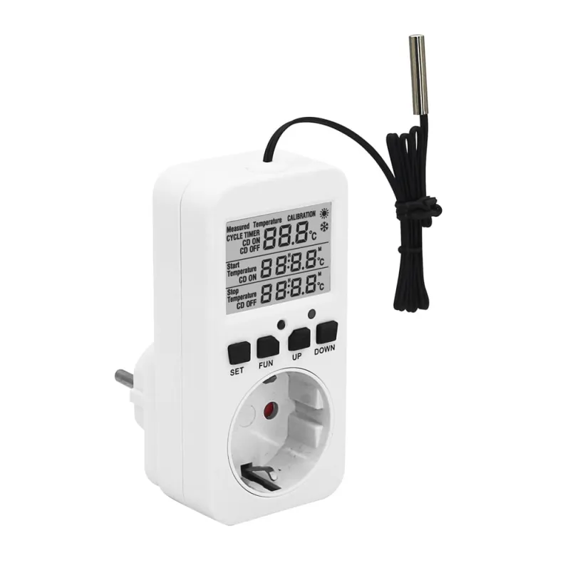 Externer Sensor des Temperaturreglers Steckdose mit 50 cm Kabel.