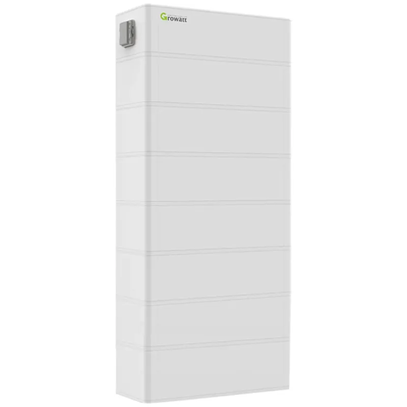 Frontansicht des Growatt ARK HV Batteriespeichers mit Display und Anschlüssen.