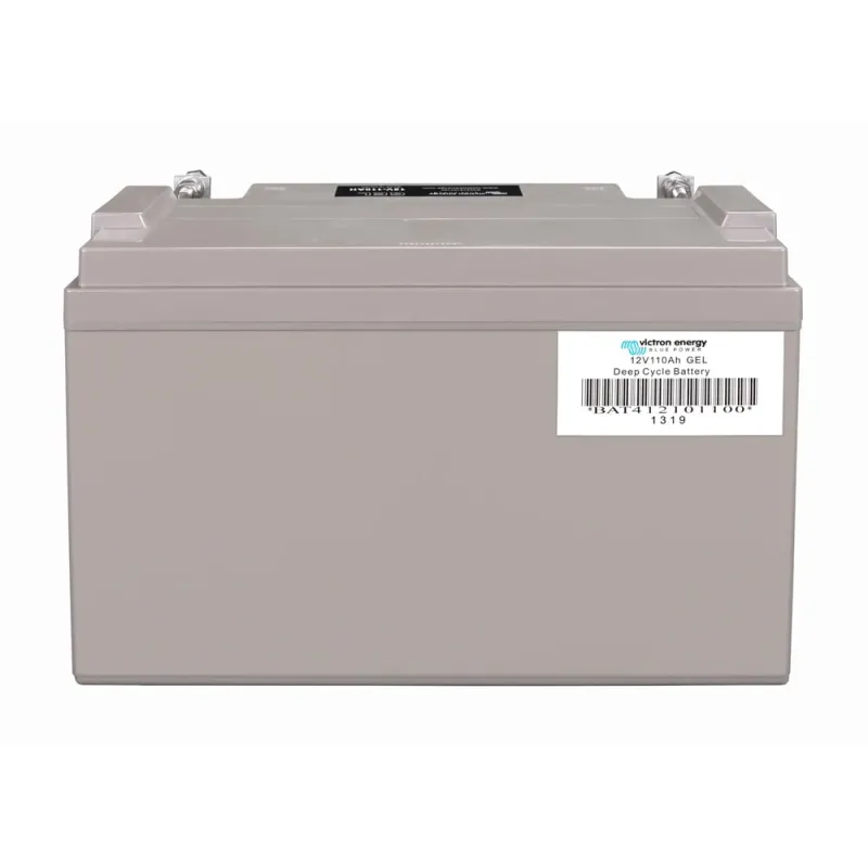Victron Batteriespeicher Gel Deep mit Anschlüssen für Wechselrichter und Laderegler