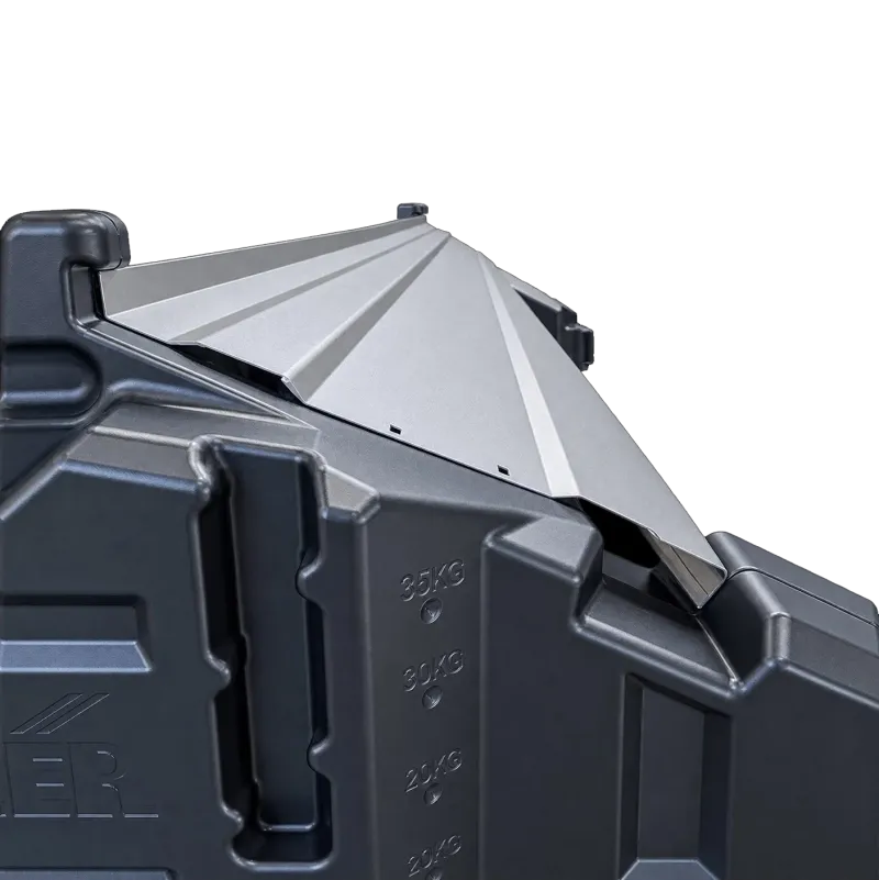 Metall-Windschild der HUBER-Solarfix GmbH, reduziert Windlasten bei Photovoltaik-Modulen.