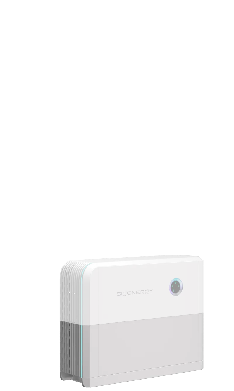 Frontansicht des Sigenergy SigenStor Batteriespeichers mit Anschlüssen und Statusanzeige