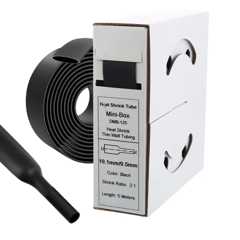 5 m Schrumpfschlauch 19,1 mm auf 9,5 mm Schwarz 2:1 – Offgridtec Kabelisolierung