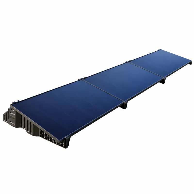 Huber Solarmodul Solarfix Montageset für drei Module in Südausrichtung auf einem Dach.