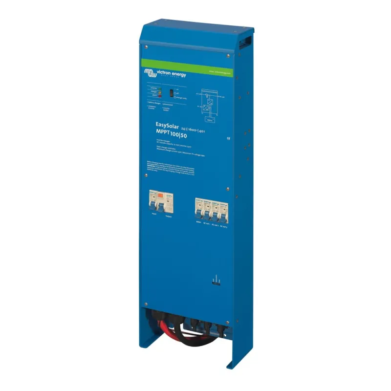 Seitenansicht des Victron Plug'n'Play Power Geräts mit Abmessungen und Schutzart IP21.