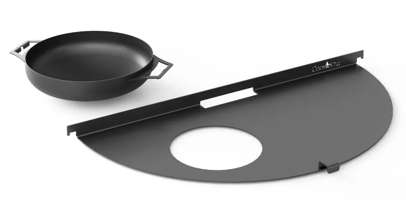 Cookking Halbrunde Grillplatte 98 cm für Feuerschale 100 cm – Wok 40 cm – Bild 2