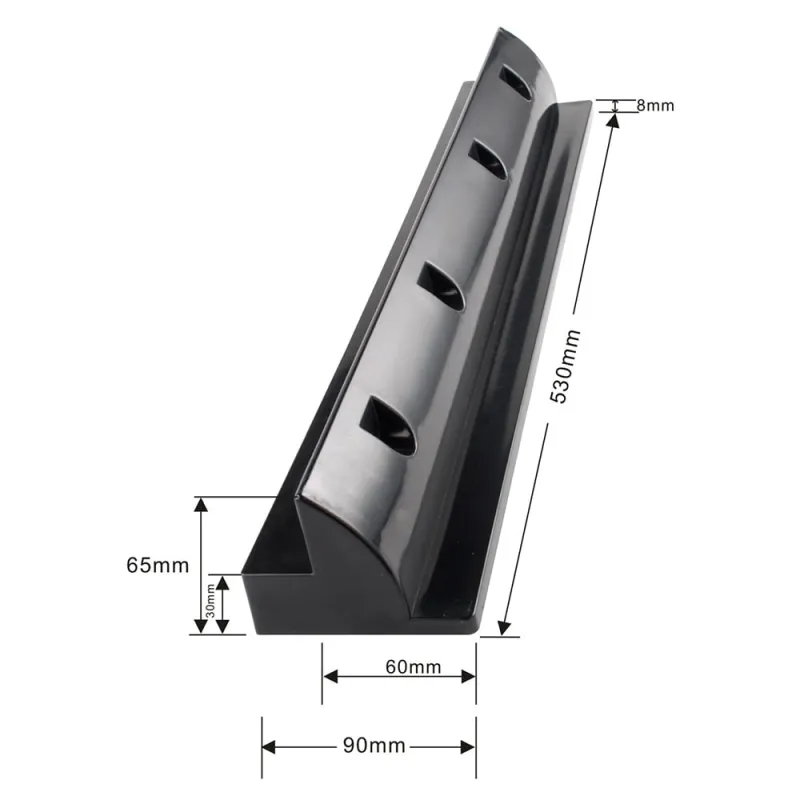 55cm Spoiler schwarz Solar Dachhalterung Heavy Duty – Bild 5