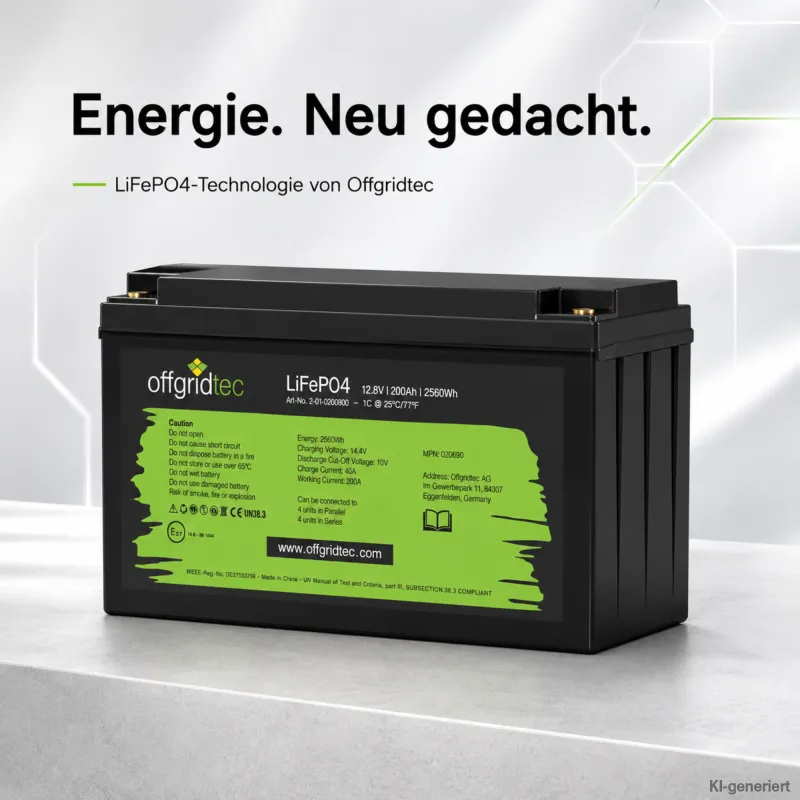 LiFePo4 Akku 12/200 12,8V 200Ah BMS integriert 2560Wh – Bild 4