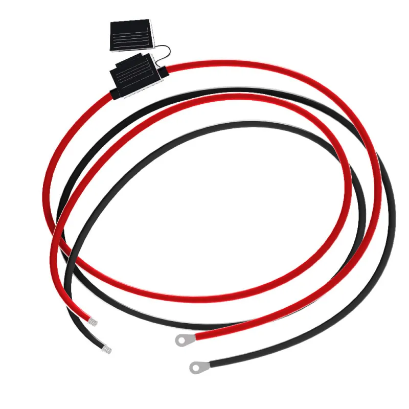 1,5m 4mm² Batteriekabel M8 mit Flachsicherungshalter, 20A Sicherung und Polklemmen – Bild 2