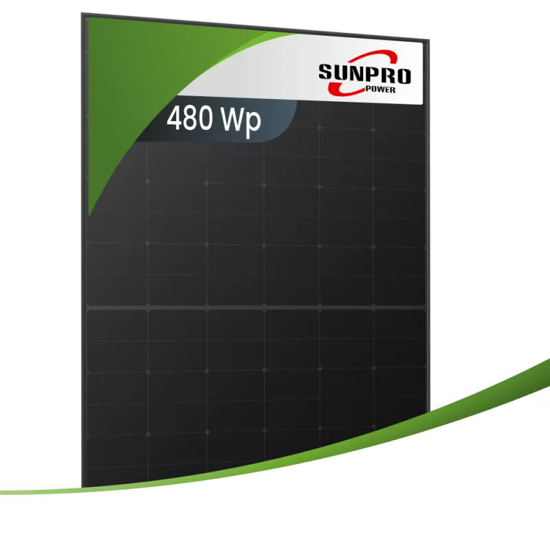 Sunpro 480Wp Bifazial Fullblack Photovoltaikmodul in Fullblack-Optik für Dachanlagen