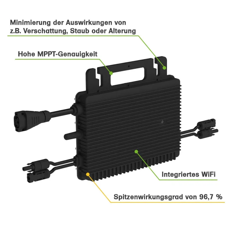 Beispielhafte Montage eines Solarmoduls 017705 an einer Unterkonstruktion