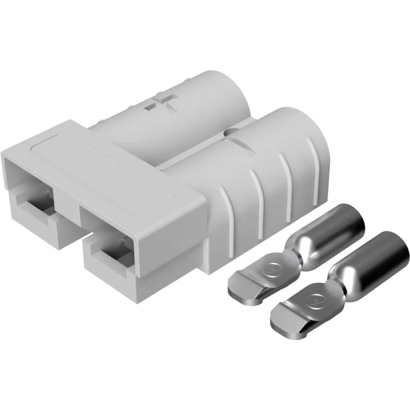 SJ 50 Stecker, Seitenansicht mit Kabelanschlussbereich.