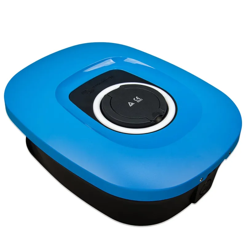 Victron Energy EV-Ladestation in der Verpackung mit Abmessungen