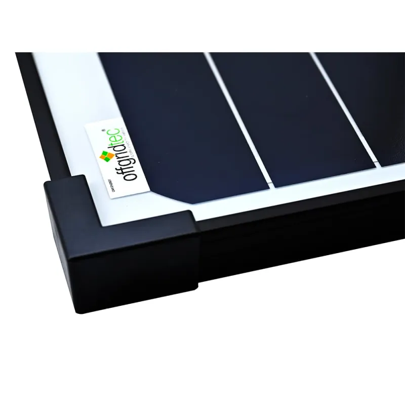 Rückseite des Solarmoduls SPR-Ultra-80 mit Typenschild und technischen Angaben.