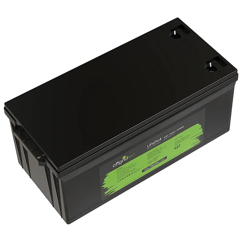 Batteriespeicher LifePo4 Akku mit integriertem BMS und Schutzart IP65.