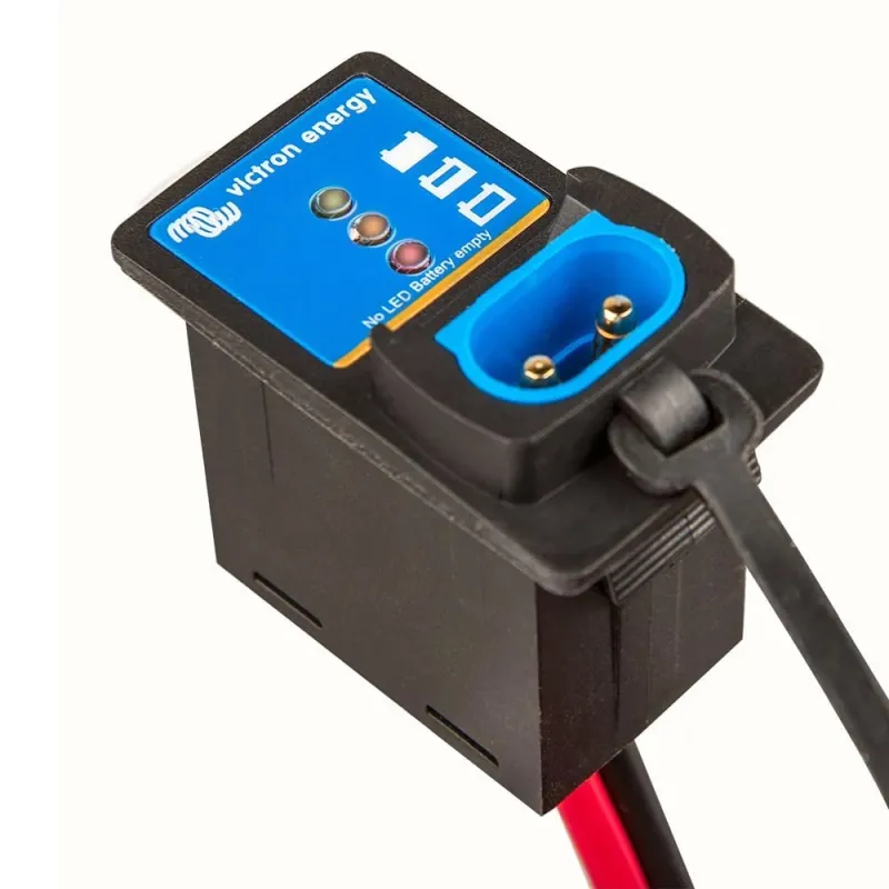 Victron Energy Batterieanzeigetafel mit kompakter Bauform und robustem Gehäuse.