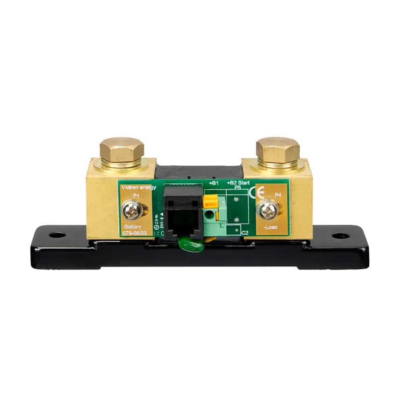 Installationsbeispiel des Victron Energy Batteriespeicher Monitors an einer Wandhalterung
