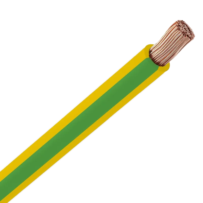 Installationskabel H07V-K 16mm² grün-gelb, feindrähtig für feste Verlegung in PV-Anlagen.