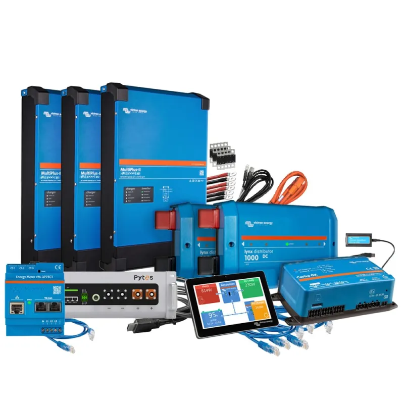 Backup-Kit 5,12kWh Pytes V5a Akku - Victron MultiPlus II 48/3000 Wechselrichter 3-Phasig mit Stromzähler