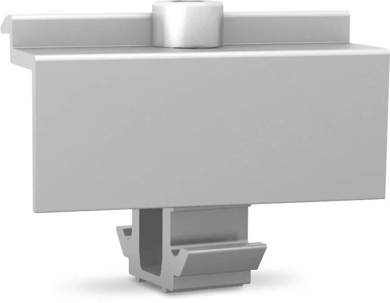 Verpackungseinheit des K2 DomeClamp EC Sets 70118 für Photovoltaik-Montage.