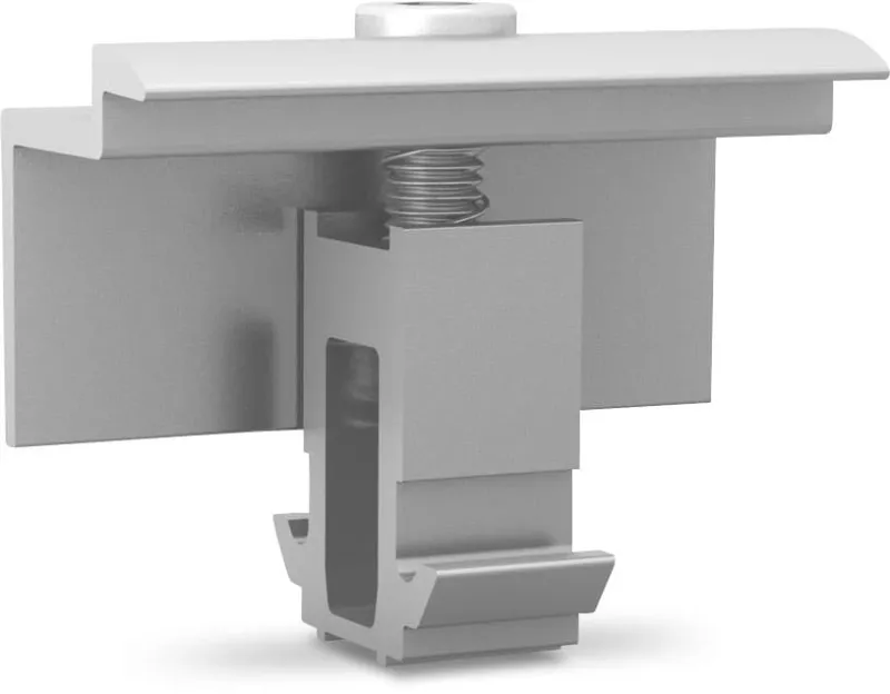 K2 Unterkonstruktion 70118 DomeClamp EC Set mit 20 Universal-Endklemmen für 30–50 mm Modulrahmen.