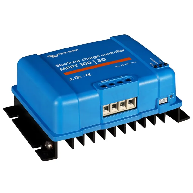 Anschlussbereich des Victron Energy Solarladereglers MPPT 100/30 mit Schutzart IP22