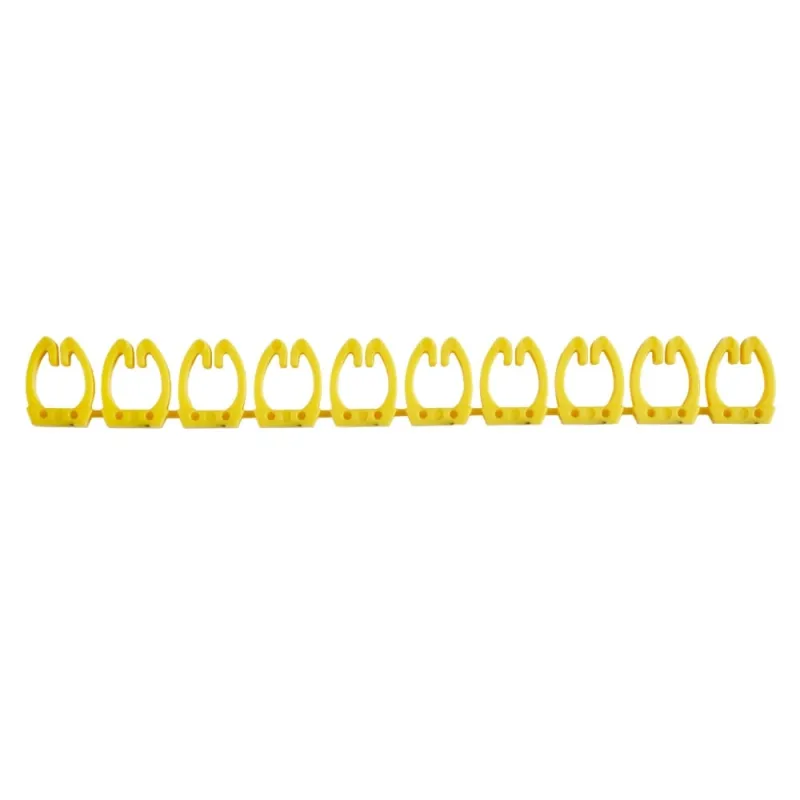 Kabelmarker Clips A–Z, 260 Stück, für 4 mm² Kabel, je 10x Buchstaben, gelb – Bild 4