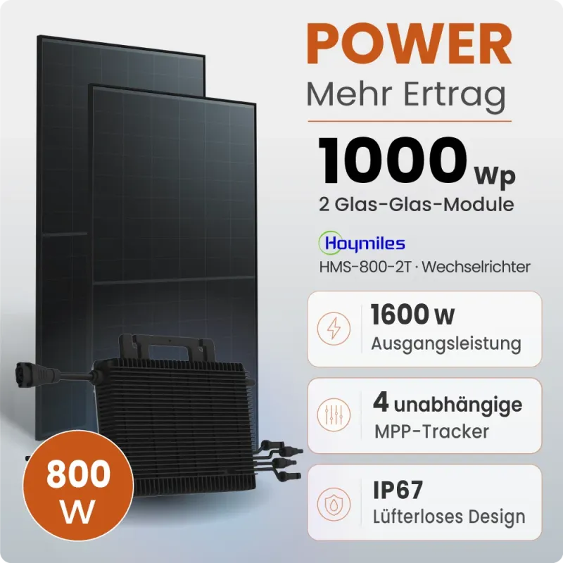 Mikrowechselrichter für 1000W Balkonkraftwerk Power zur Umwandlung von Gleichstrom in Wechselstrom.