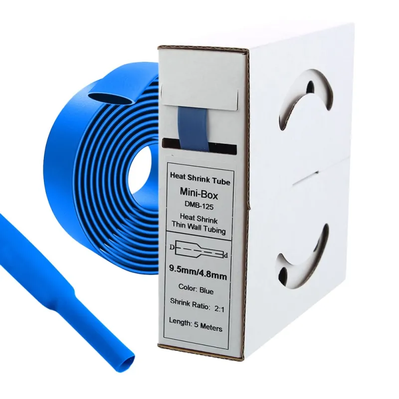 5 m Schrumpfschlauch 9,5 mm auf 4,8 mm Blau 2:1 – Offgridtec Kabelisolierung