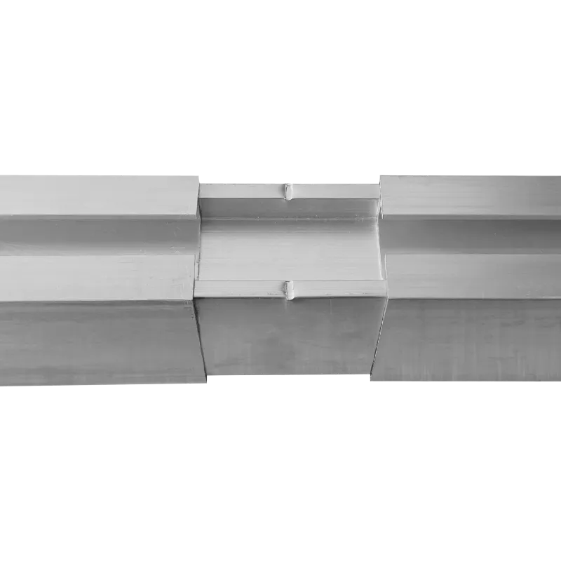 40x40 Aluminium-Schienen Einsteckverbinder für die Unterkonstruktion einer Solaranlage.