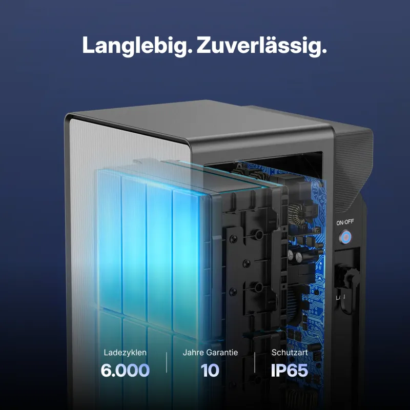 Conow Batteriespeicher Lyra mit Kabeln und Montagezubehör für einfache Installation
