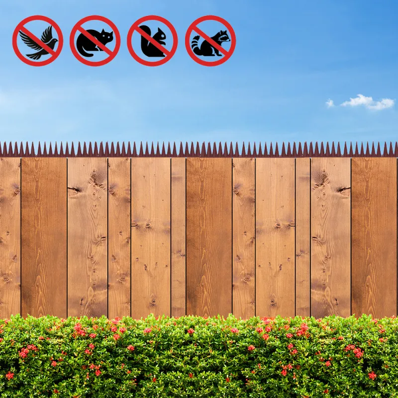 20 Stk. Taubenabwehr Spikes braun 6m Vogelabwehr Stacheln Katzenschutz für Balkon, Fensterbrett, Zaun, Dach – Bild 4