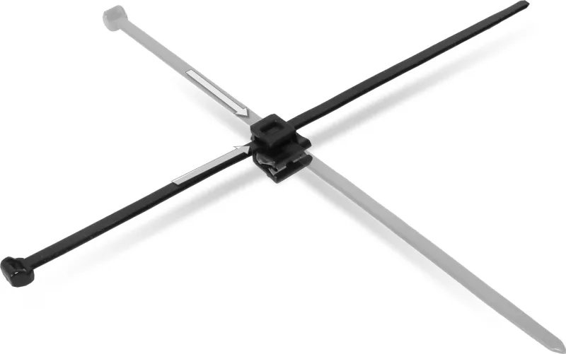 Detailansicht des K2 Systems Cable Managers mit eingeklemmtem Solarkabel